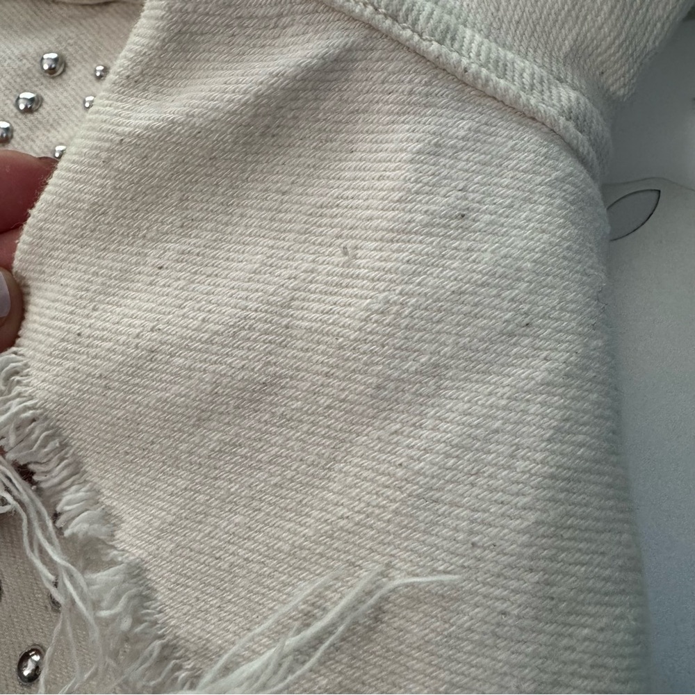Hudson Lori Star Studded Off White 100% Cotton Denim Shorts. Women’s 26 - Picture 11 of 15